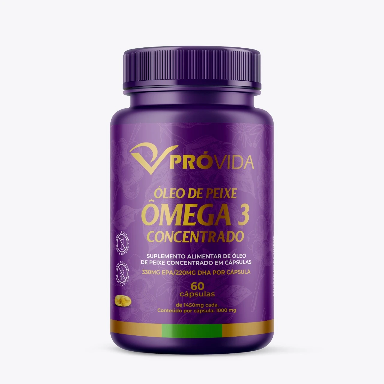 Ômega 3 concentrado 330 mg EPA/ 220 MG DHA 60 Cápsulas - Pró Vida Farma