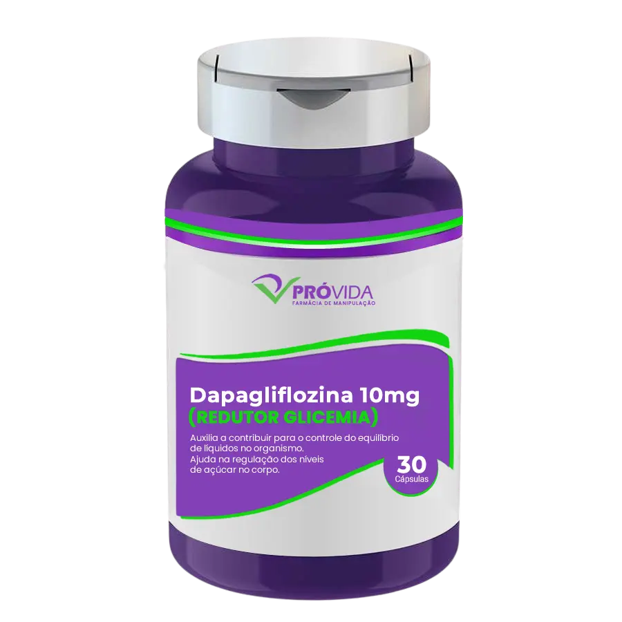 Dapagliflozina 10mg (REDUTOR GLICEMIA) - 30 CÁPSULAS