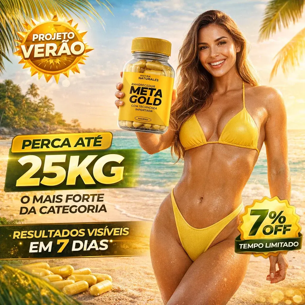 Meta Gold - Potente Redutor de Medidas - 300 Cápsulas