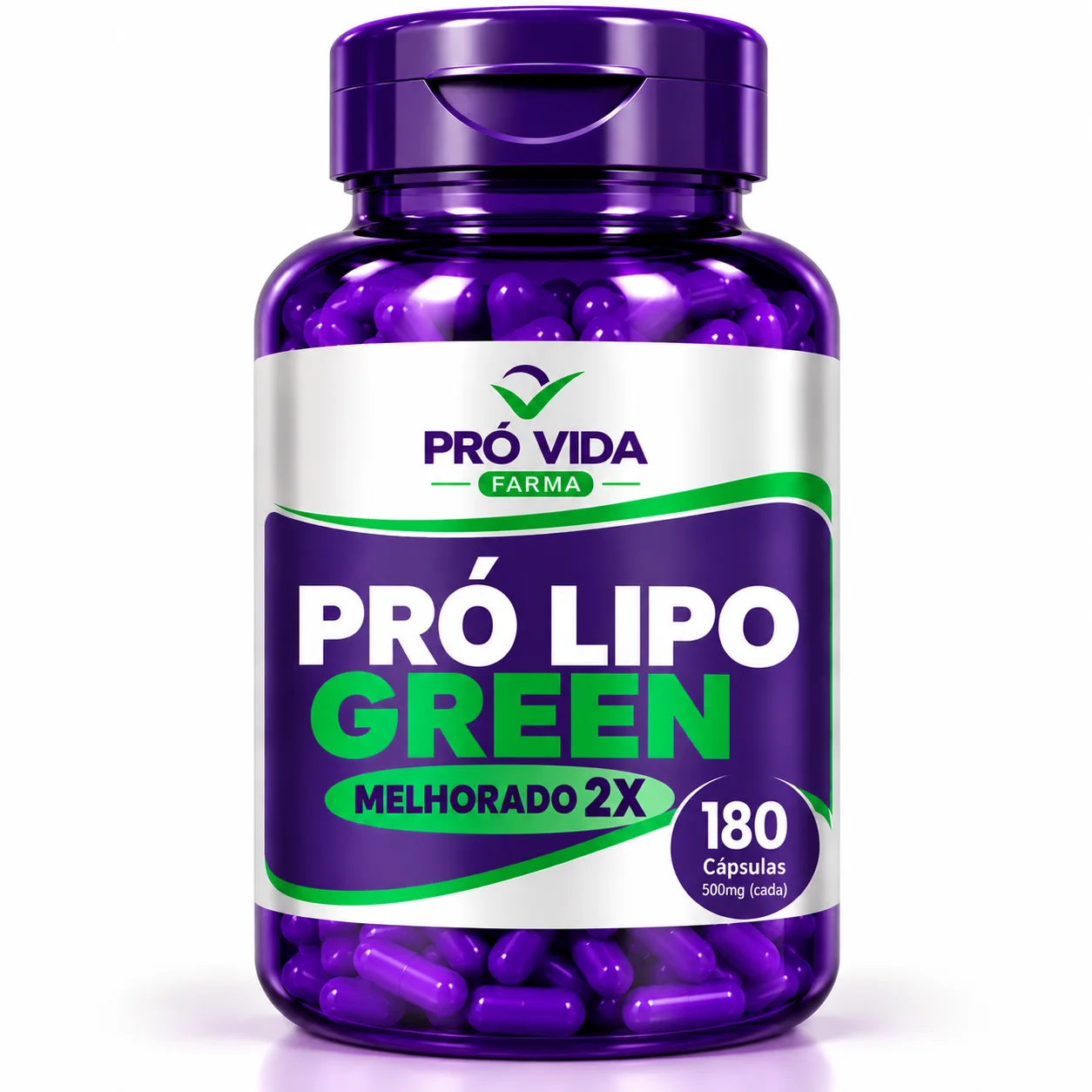 Pro Lipo Green Melhorado 2x - 180 Cápsulas